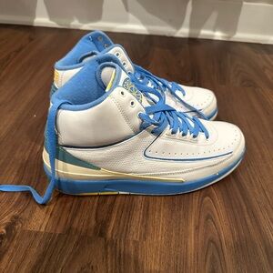 Nike Air Jordan 2 Retro High White Blue Sneakers